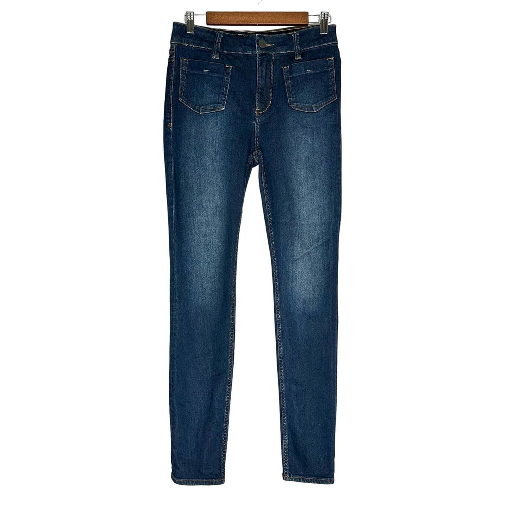 Free People | Women | Dark Wash Mid Rise Stretch Skinny Jeans | Size 27 - Picture 1 of 9